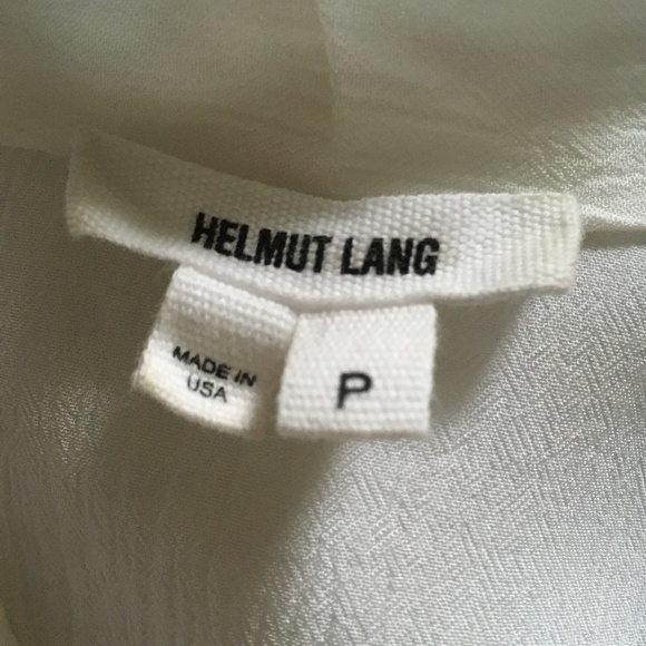 HELMUT LANG White Viscose Crepe Blouse XS - Picture 5 of 5